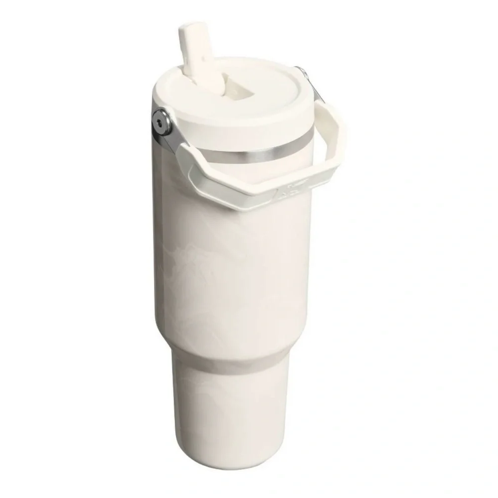 Stanley 40 oz Stainless Steel Ice Flow Flip
Straw Tumbler Calcite Calacatta NEW - Picture 5 of 8